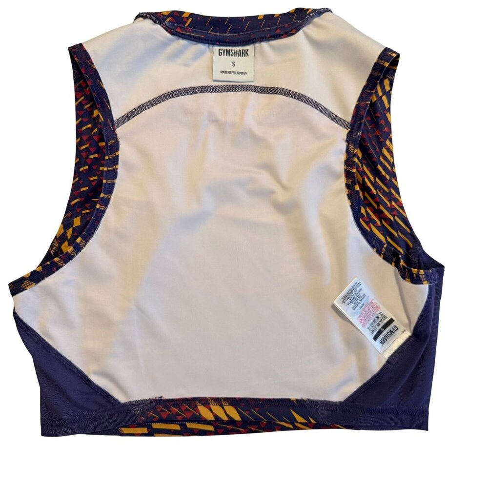 Small Gymshark Sport Crop Tank Neptune Purple Top  Gym Shark - Picture 8 of 10